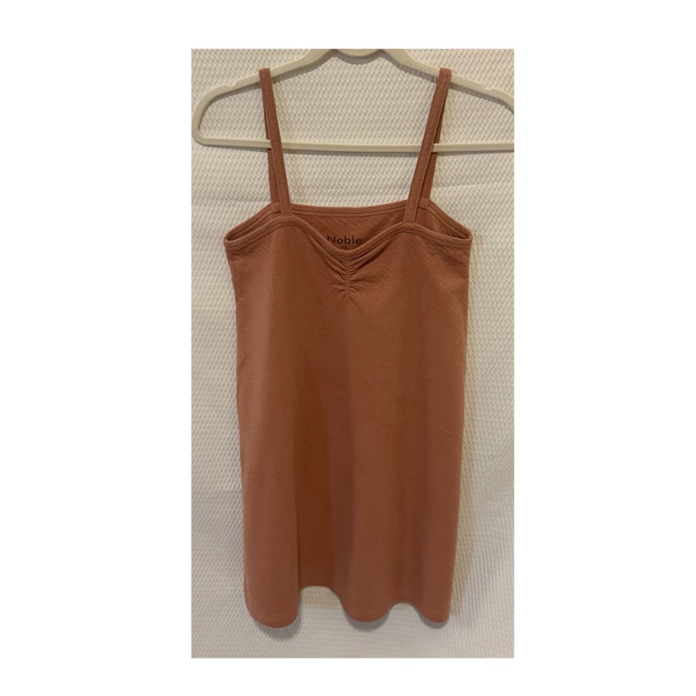 Noble Women's Pink XS Slip Dress Organic Pima Cotton Sweetheart Spaghetti Strap